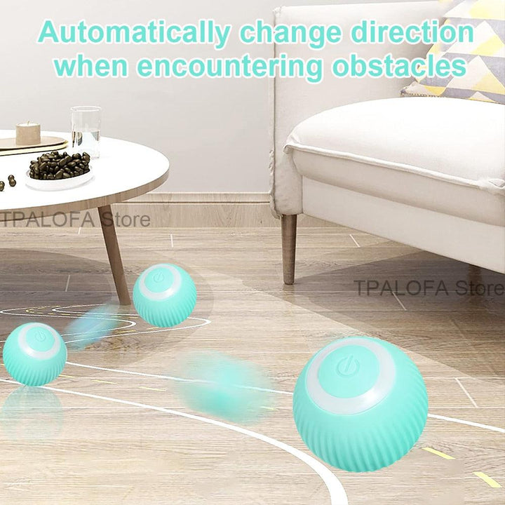 Lisslune | Smart Interactive Rotating Cat Play Ball - Fun and Engaging Activity for Indoor Cats