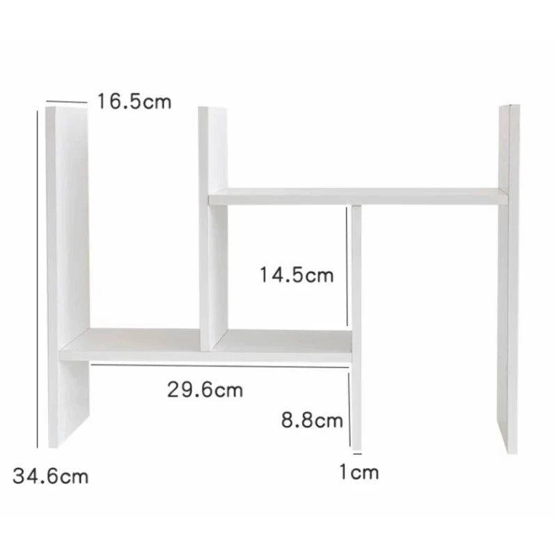 Rynx | Kawaii Desktop Storage Shelf Bookcase DIY Desk Holder Office Desk Organizer Student Combination Cabinet Storage Display Rack