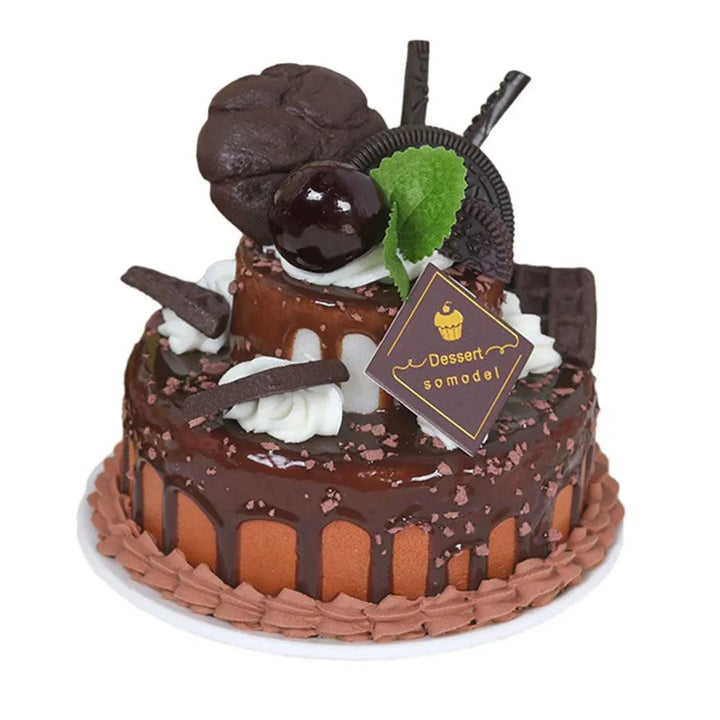 Lisslune | Elegant Synthetic Cake Model for Bakery Display and Photography - 1PC Decorative Food Model