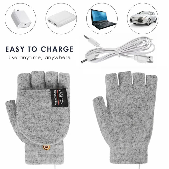 Lisslune | USB rechargeable warm wave heated gloves