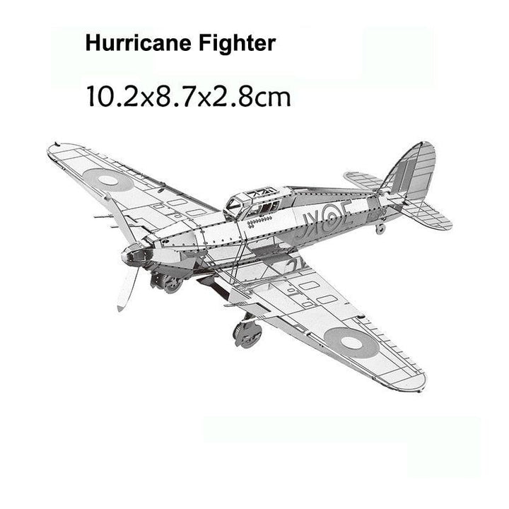 Lisslune | Stainless Steel 3D Jet Fighter Model Building Kit - Engaging DIY Puzzle for All Age Groups