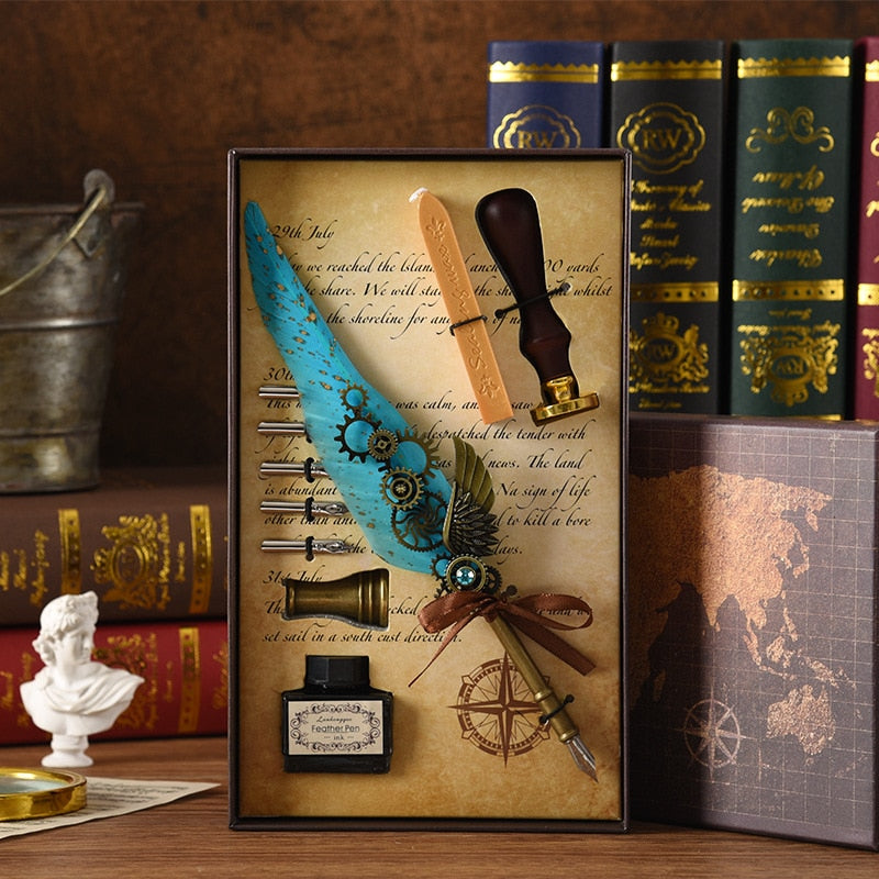 Lisslune | Phoenix Feather Mechanic Calligraphy Pen Set