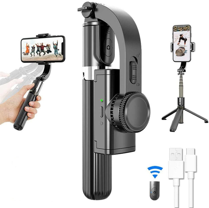 Lisslune | Versatile Bluetooth Gimbal Tripod Stabilizer with Wireless Remote for iPhone, Huawei, and Xiaomi