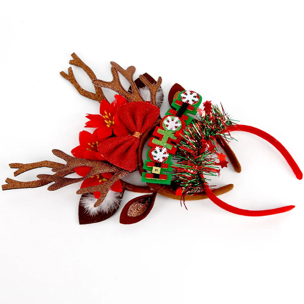 Rynx | Christmas Hair Bands for Women, Antler Hair Bands, Cute Hair Pins, Deer Horn Christmas Hair Bands