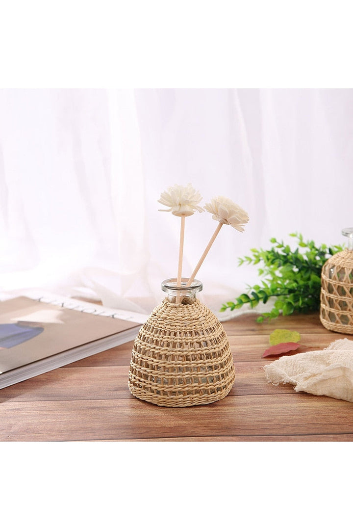 Lisslune | Academy Rattan Glass Vases