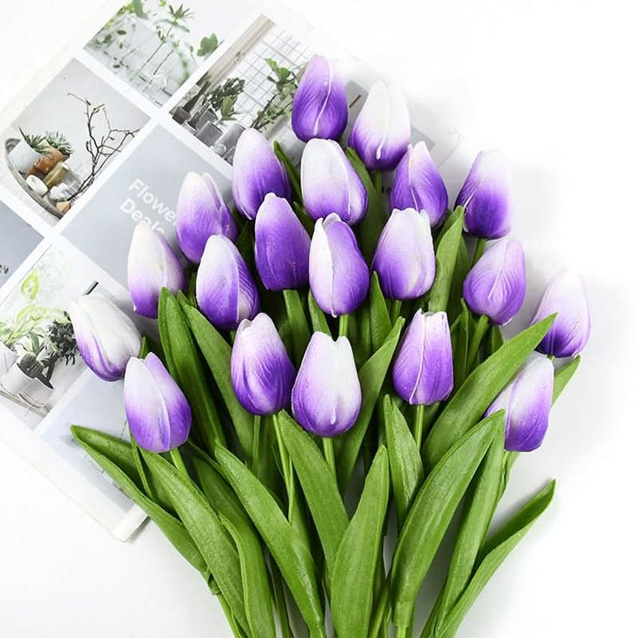 Lisslune | Artificial Tulip Bouquet with Realistic Lifelike Flowers