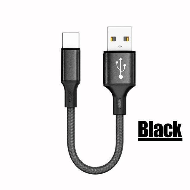 Lisslune | 25cm USB C Fast Charging Cable - Ultimate Portable Charger for Huawei P30, P40 & Samsung Devices