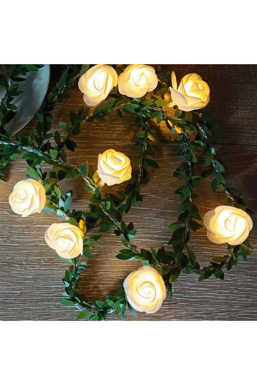 Lisslune | white rose light garland