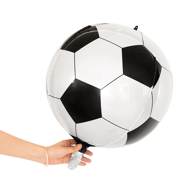 Rynx 22 Inch 4D Soccer Balloon Foil Soccer Theme Party Supplies Kids Boys Sports Birthday Party Decorations Gifts Helium Globo