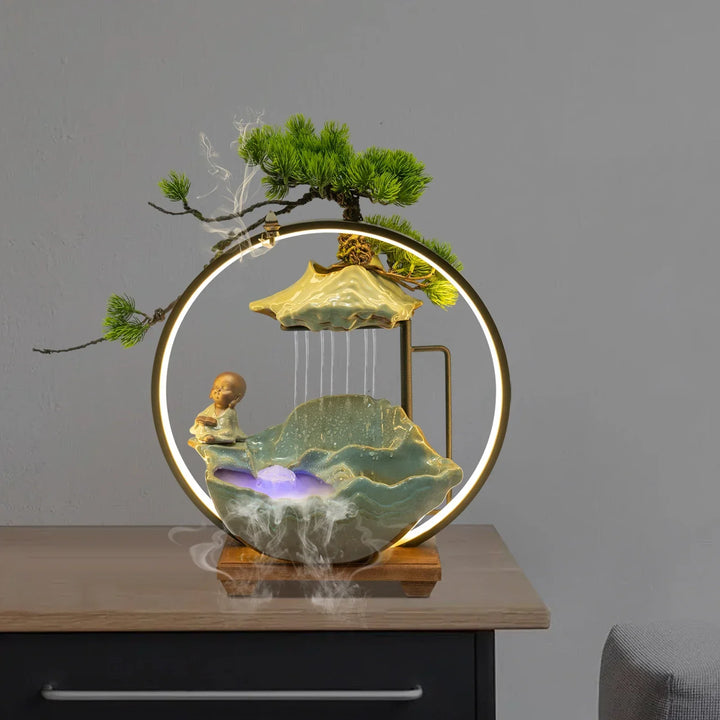 Lisslune | Waterfall Fortune LED Incense Burner Zen Decor
