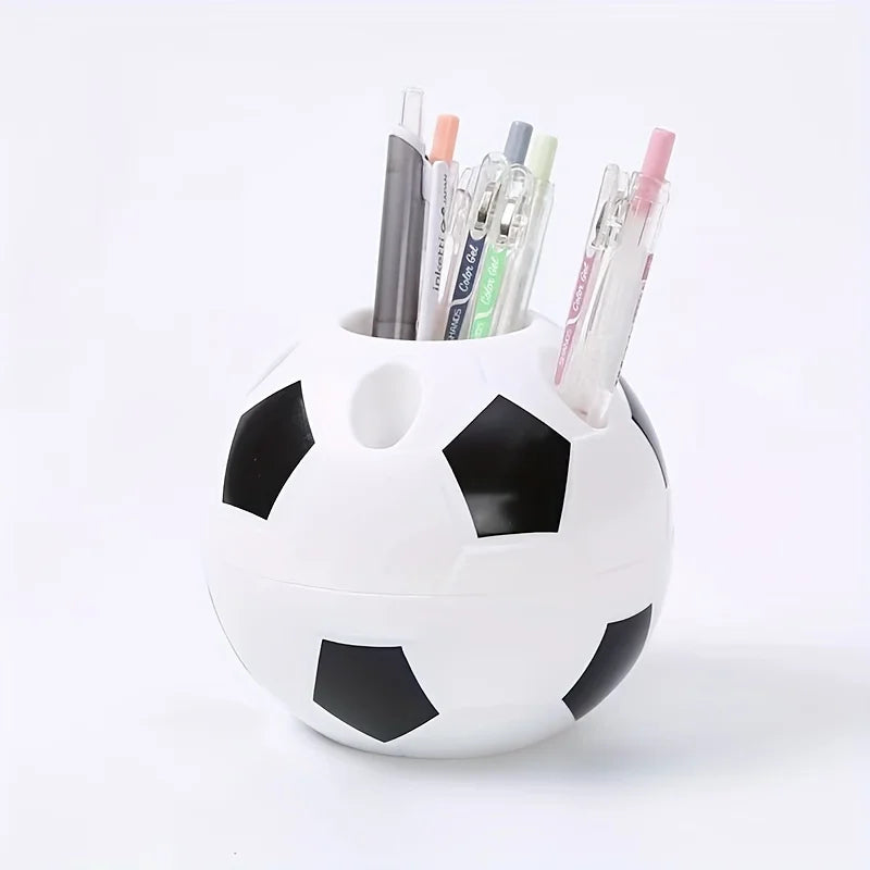Rynx | 1pc Plastic Pencil Holder Multifunctional Pencil Holder Cartoon Football Pencil Holder Office Football Pencil Holder