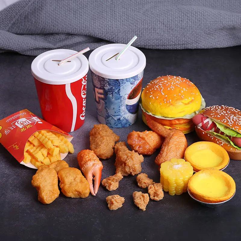 Lisslune | Realistic PVC Fried Chicken Legs and Wings Props for KFC Theme Events and Displays