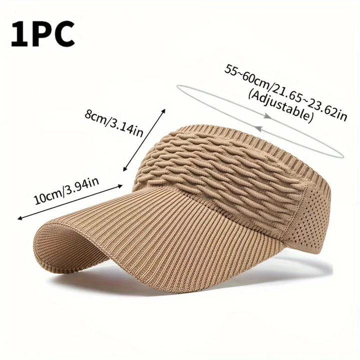 Rynx | 1pc Women's Anti-UV Sun Hats Breathable Adjustable Blank Top Visor Caps for Tennis Golf Running Travel Beach Sports Outdoor Hat