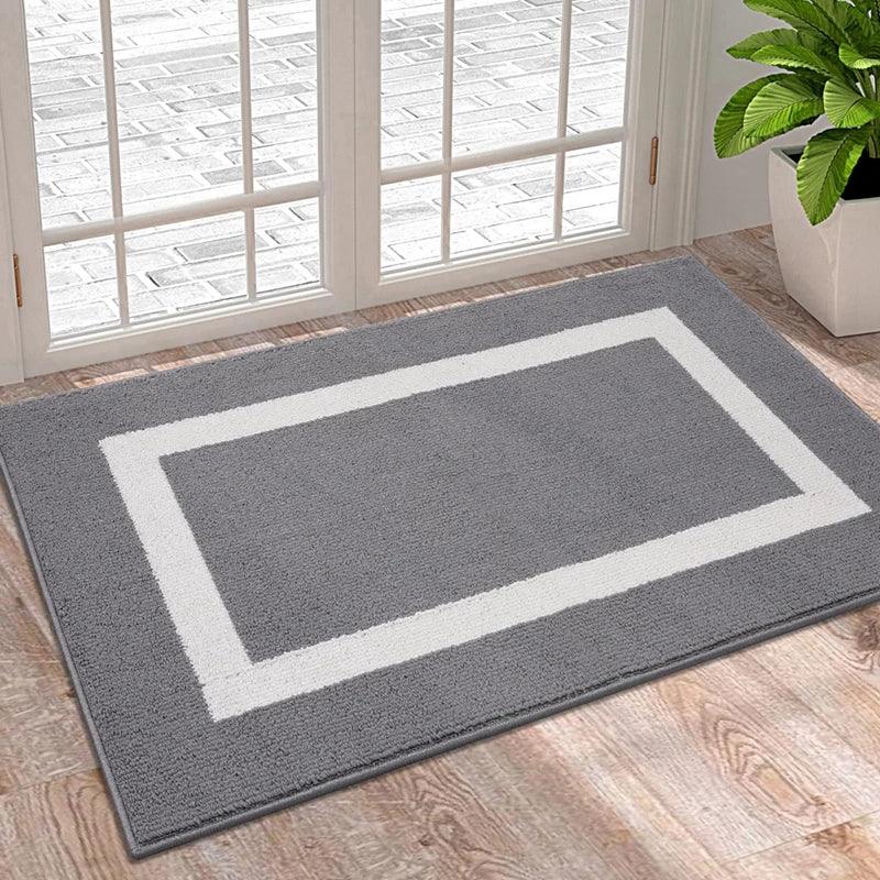 Lisslune | Luxurious non-slip microfiber welcome mat: Chic moisture-absorbing rug for entrances
