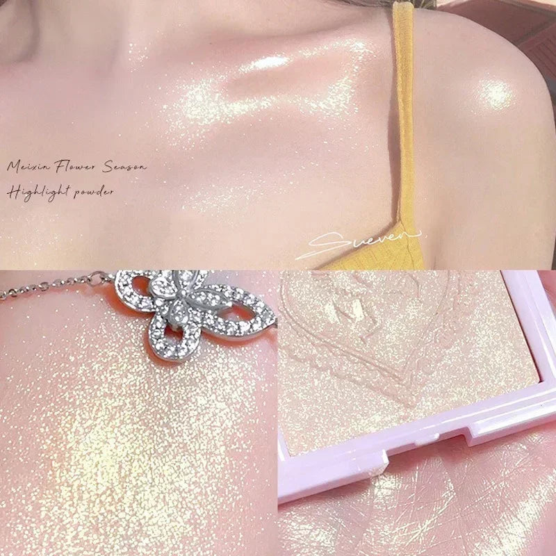 Rynx | Fairy Pink Highlighter Fine Flash Party Supernatural White Contour Highlight Palette Monochrome Highlights Powder Cosmetics