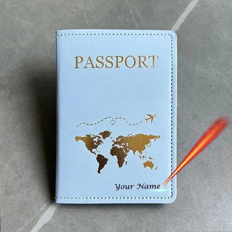 Lisslune | Custom engraved passport holder for adventurous couples - Elegant travel essential