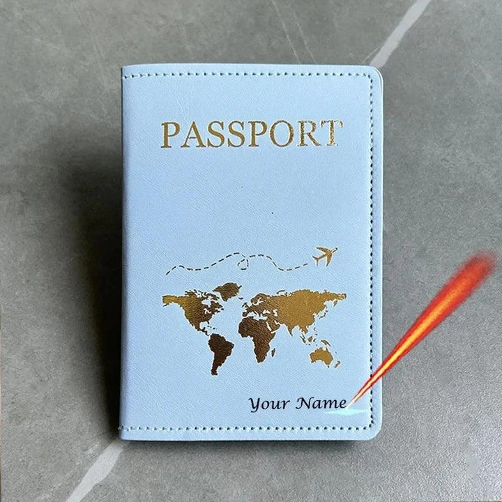 Lisslune | Custom engraved passport holder for adventurous couples - Elegant travel essential