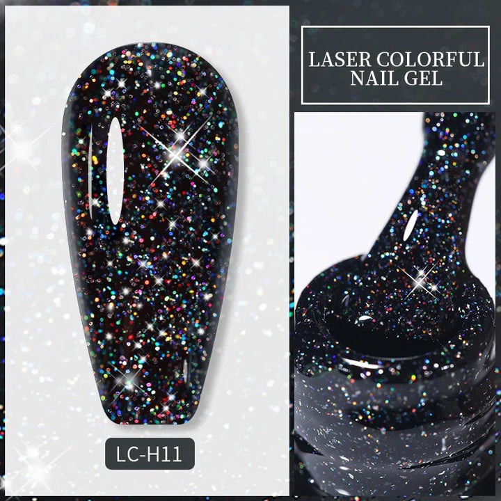 Rynx | 7ml Glitter Gel Nail Polish Semi Permanent Sequins Soak Off UV Gel Colorful DIY Nail Art Polishes