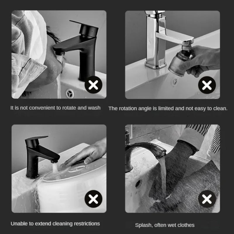 Lisslune | Spray water protected mechanical universal swivel arm faucet