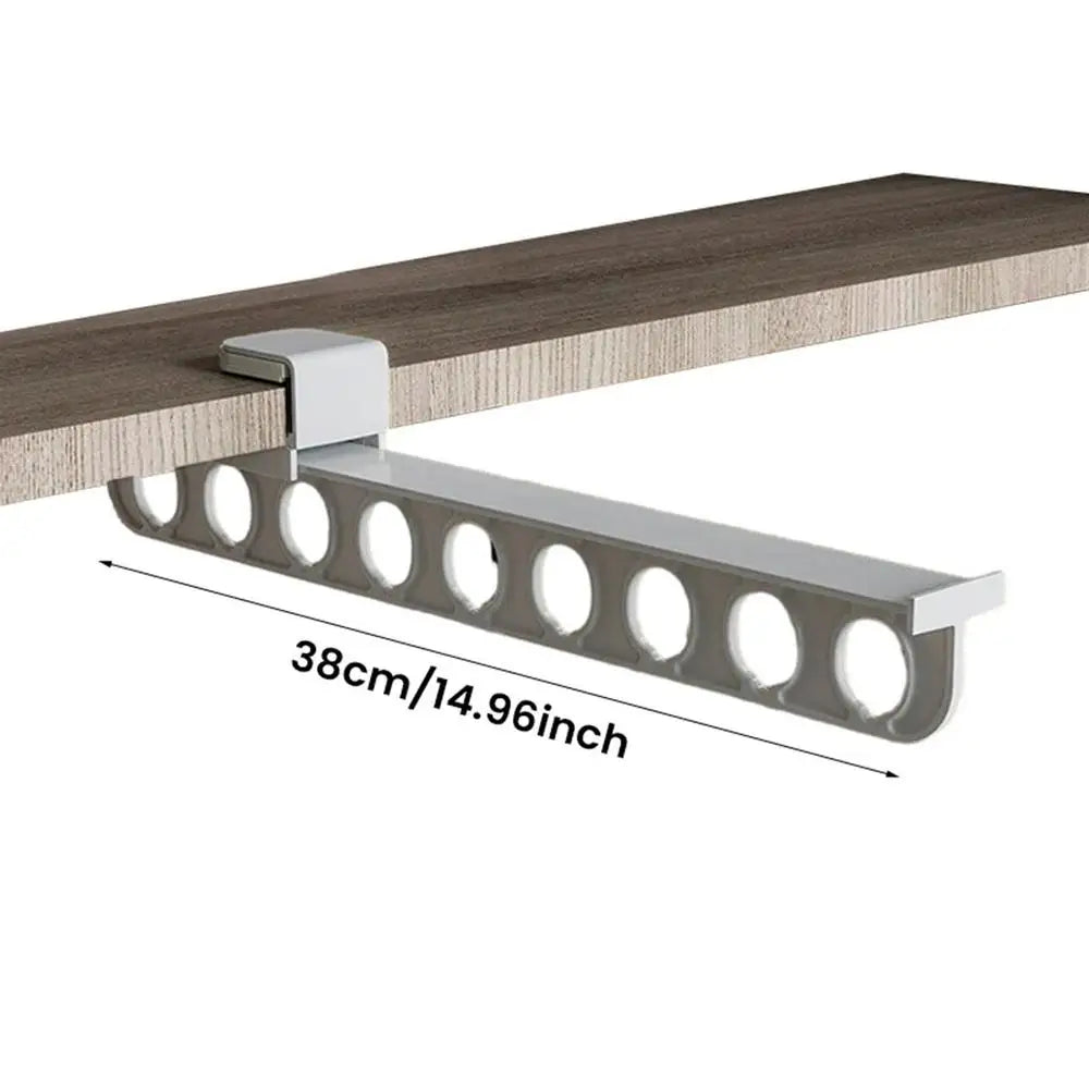 Lisslune | Retractable Wardrobe Rail Closet Organizer Hanger