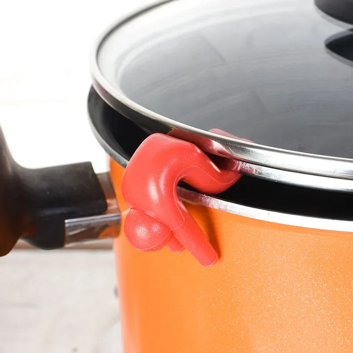 Rynx | Splash-proof lid lifter for soup pots kitchen tools lid holder silicone heat-resistant holder keep lid open large decoration
