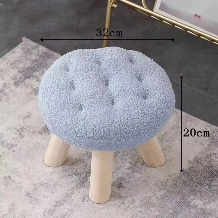 Rynx | Cookie small stool soft seat girls heart bedroom solid wood bench living room children's shoe changing stool furniture