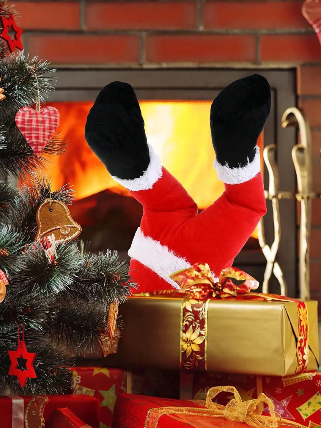 Rynx | 1pc Christmas tree decoration plush door decoration Santa legs Christmas tree door hanging decoration Christmas decoration for home