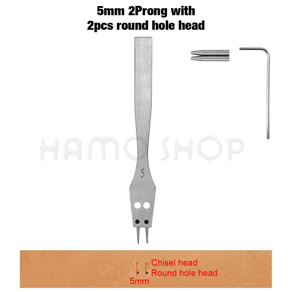 Lisslune | Premium Replaceable Round Chisel Tool Set for Leatherworking