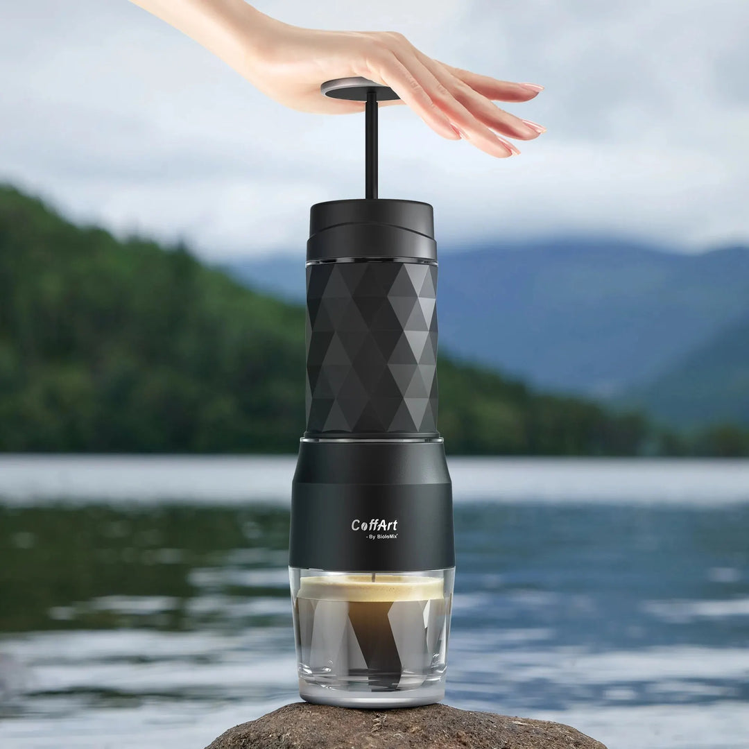 Lisslune | Portable Coffee Machine Espresso Machine Hand Press Capsule Ground Coffee Brewer Portable for Travel and Picnic, BioloMix