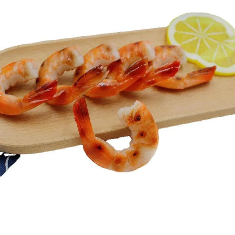 Lisslune | BBQ Seafood Decorative Props - Realistic Grilled Fish, Shrimp & Squid Models
