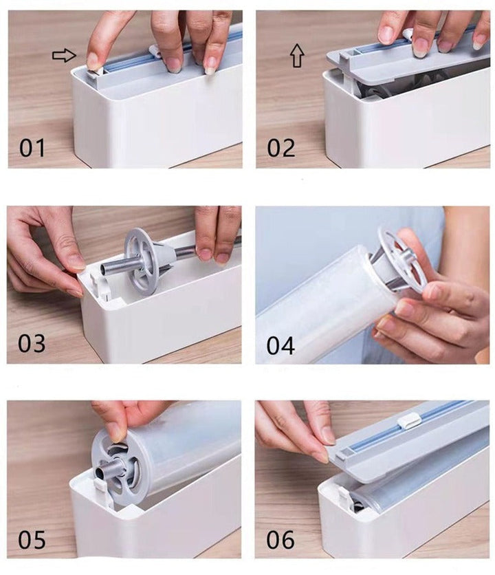 Lisslune | Wall-Mounted Adjustable Plastic Wrap Dispenser