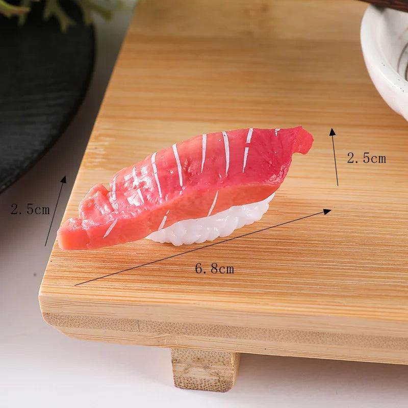 Lisslune | Realistic Artificial Sushi Set - 10pcs Decorative Japanese Rolls for Photography and Home Styling