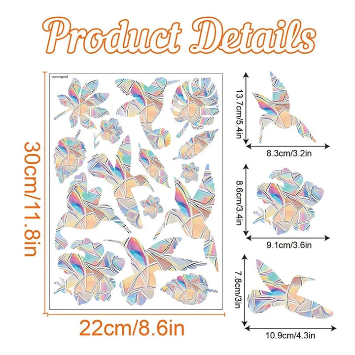 Rynx Rainbow Suncatcher Window Sticker PVC Cat Butterfly Prism Glass Wall Sticker Home Kids Bedroom Decoration Self-Adhesive Decor