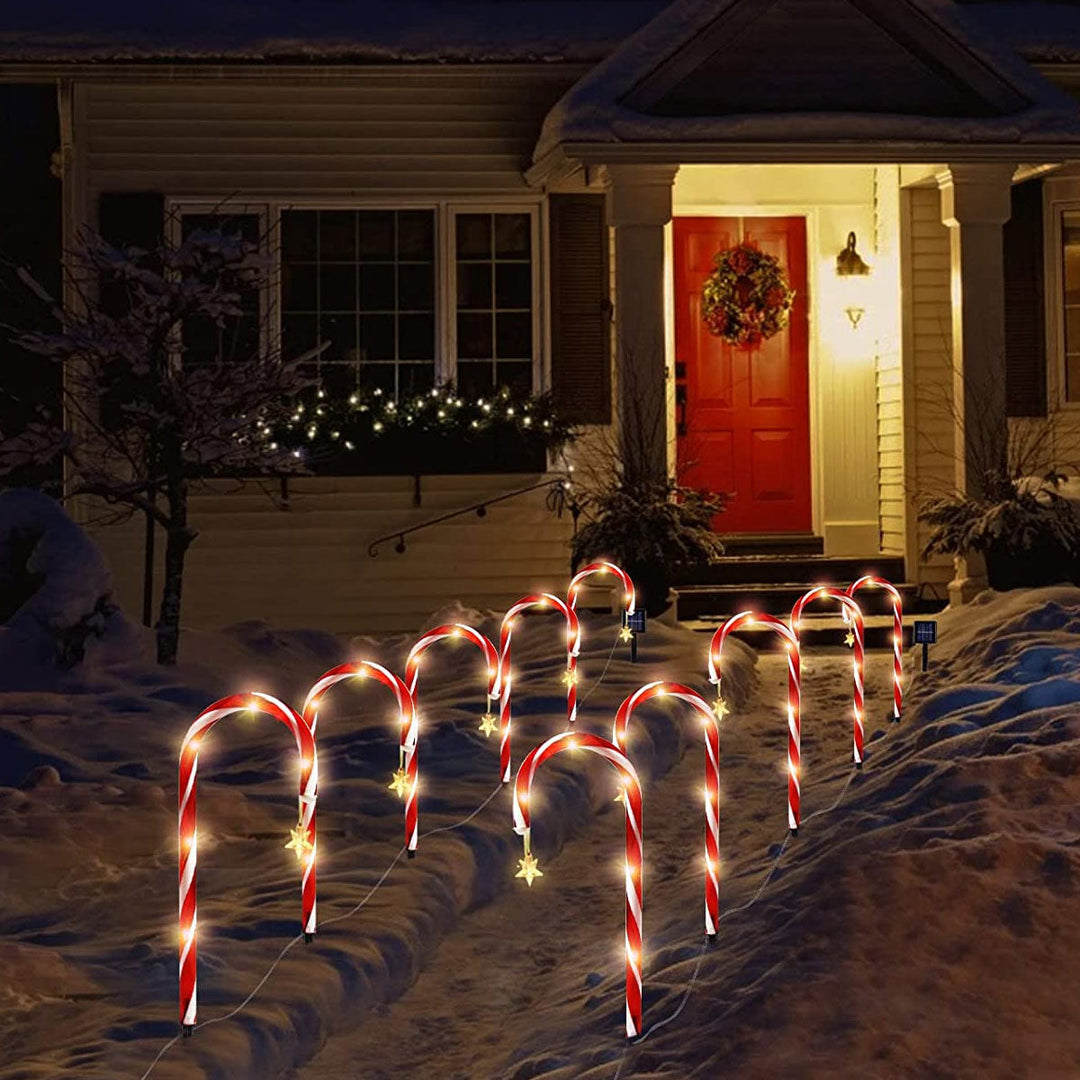 Lisslune | Candy Cane Lane LED Solar Lamp