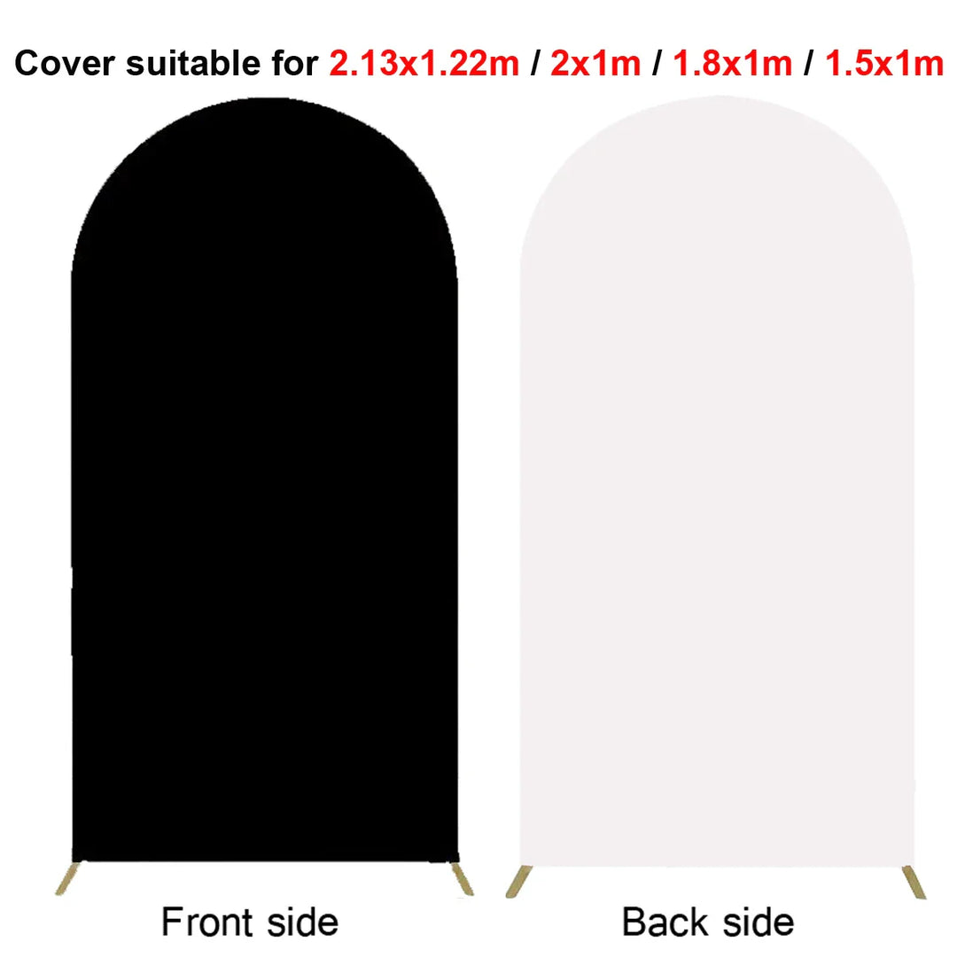 Rynx | 2M Metal balloon arch background stand birthday balloons party backdrop covers photo shoot double-sided elastic fabric background