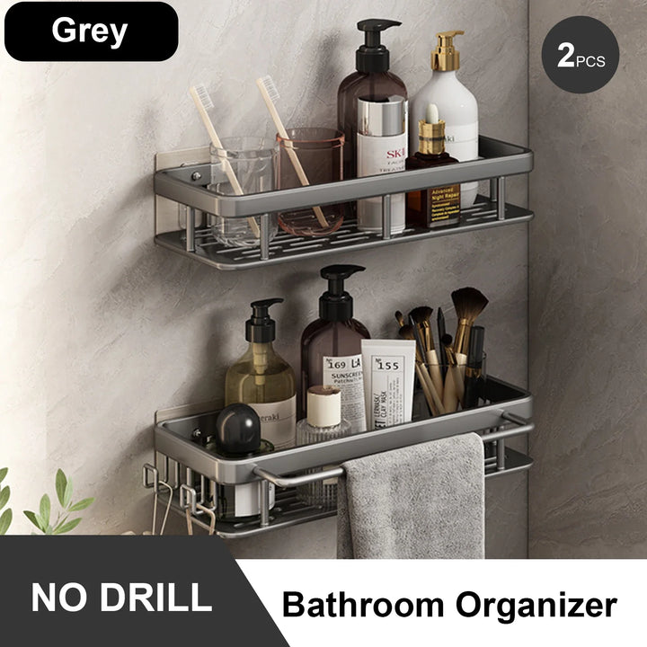 Lisslune | No Drilling Bathroom Shelf