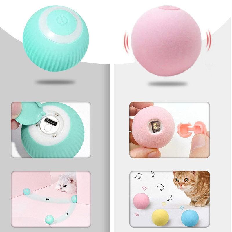 Lisslune | Smart Rolling Cat Toy: Interactive fun for indoor kittens