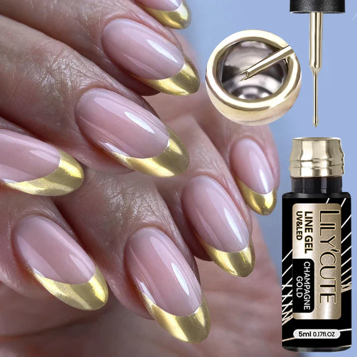 Rynx | 5ML Silver Metallic Painter Liner Gel Nail Polish Super Bright Mirror Drawing Gel Semi Permanent Line French Nail Art
