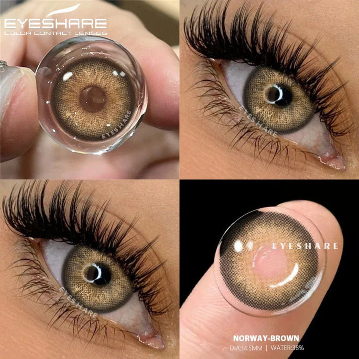 Rynx | 2pcs naturally colored contact lenses for gray pupils lens blue eye contact lenses yearly beauty makeup green eye contact lenses
