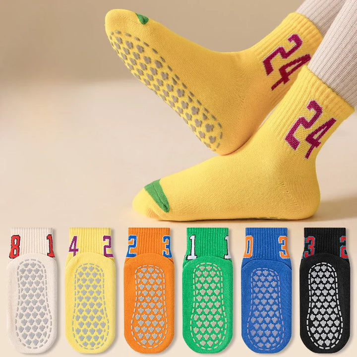 Lisslune | Kids Anti-Slip Sport Stop Socks (6 Pairs)