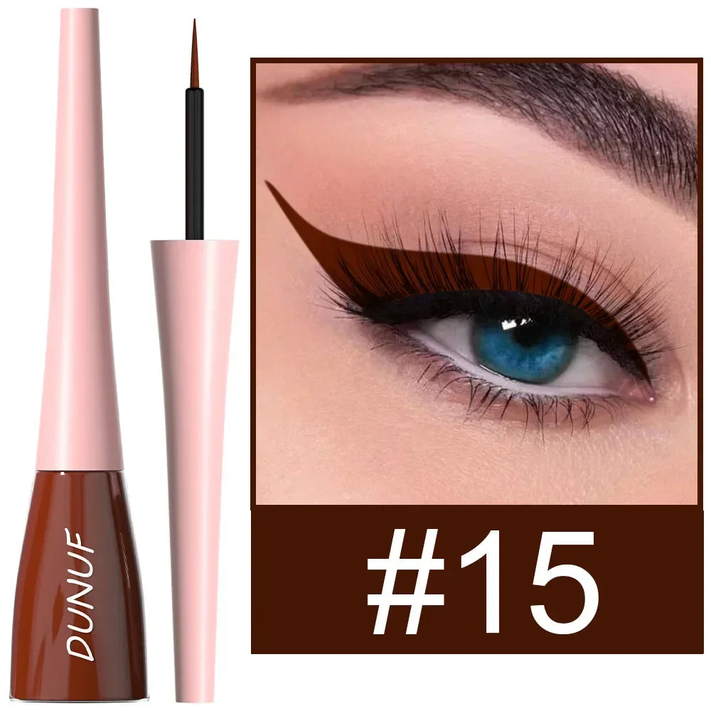 Rynx | Purple Eyeliner Long-lasting Liquid Black Eyeliner Pencil Waterproof Fast-drying Blue White Eyeliner Pencil Korean Cosmetics Tool 18 Colors
