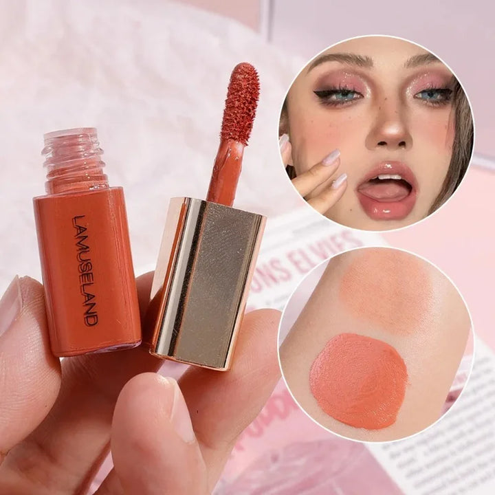 Rynx | Velvet Mini Face Matte Liquid Blush Long-lasting Silky Smooth Cheeks Eyes Blush Highlighter Stick Waterproof Contour Cosmetics