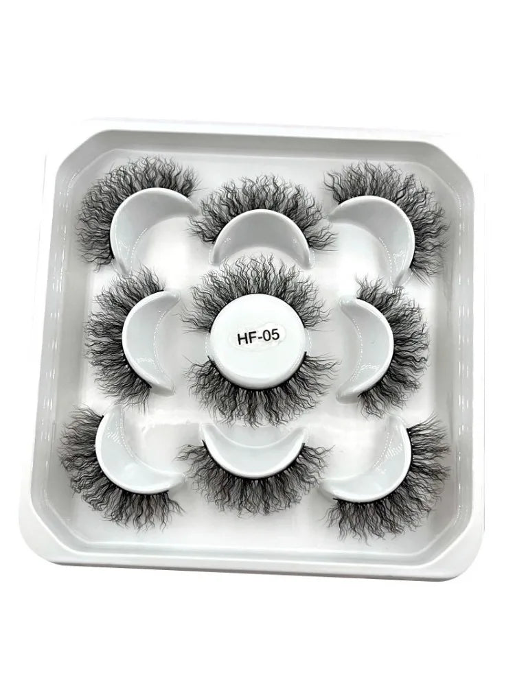 Rynx | New 5D Fluffy Curly Wool Lashes Minke Lashes Soft Natural Realistic Messy End Eye Extension Thick False Eyelashes Hotsale