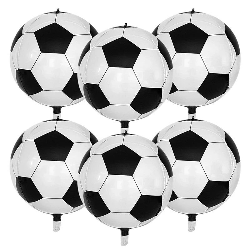 Rynx 22 Inch 4D Soccer Balloon Foil Soccer Theme Party Supplies Kids Boys Sports Birthday Party Decorations Gifts Helium Globo