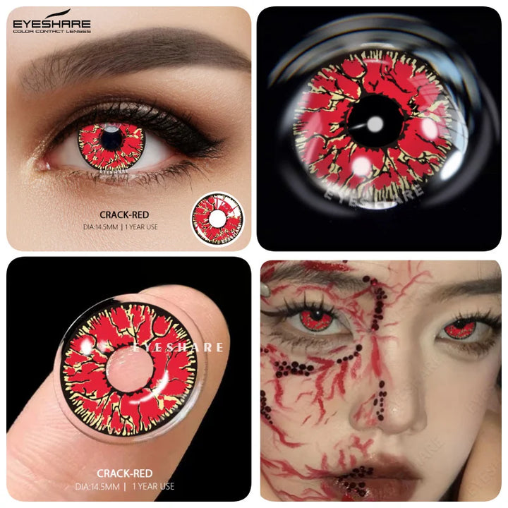 Rynx | Colorful Contact Lenses for the Eyes 1 Pair Cosplay Anime Lens Yearly Cosmetic Contact Lenses Halloween Lenses Beauty Makeup