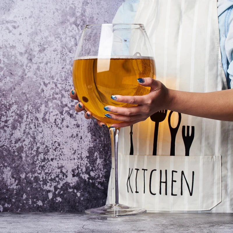 Lisslune | Huge 106 Oz Wine Glass and Beer Mug Combo - 3000ML Extra Large Crystal Glass for Parties, Weddings, and Celebrations