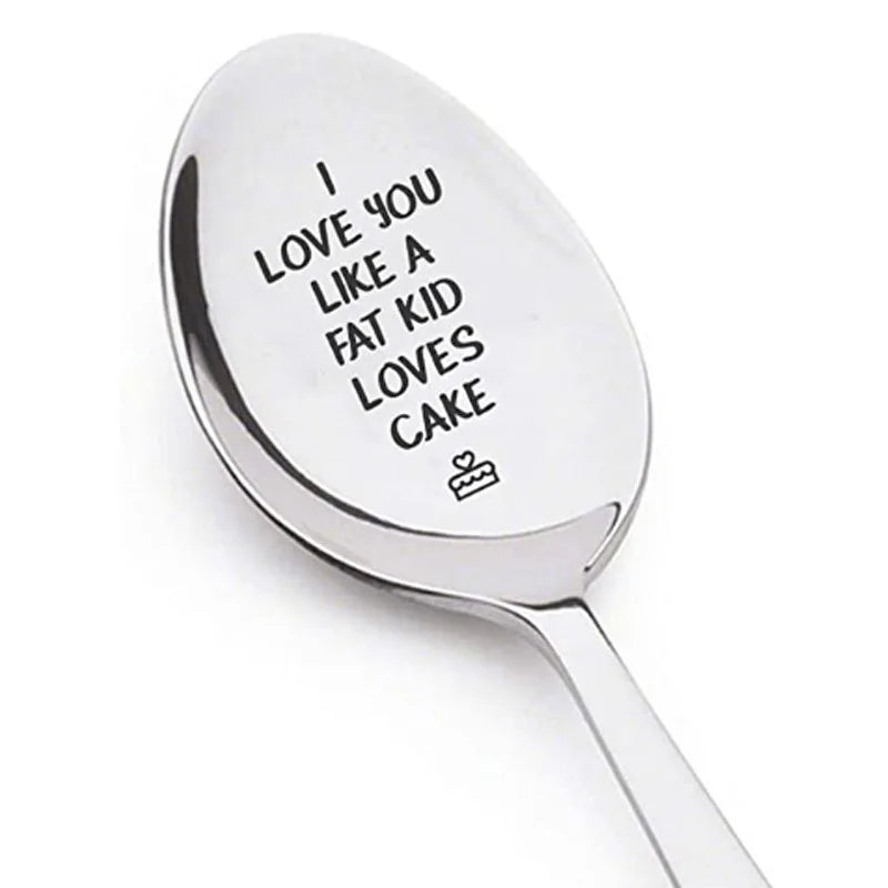 Rynx Valentine’s Day gift stainless steel milk coffee spoon love letter wedding souvenirs anniversary gift for girlfriend boyfriend