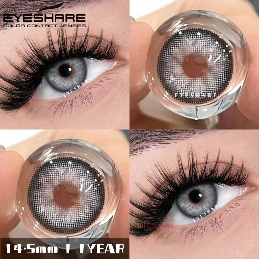Rynx | Colorful Contact Lenses for Eyes Blue Contacts Gray Brown Lenses Green Eye Contact Lenses Beautiful Pupil Yearly 2 Pieces/Pair