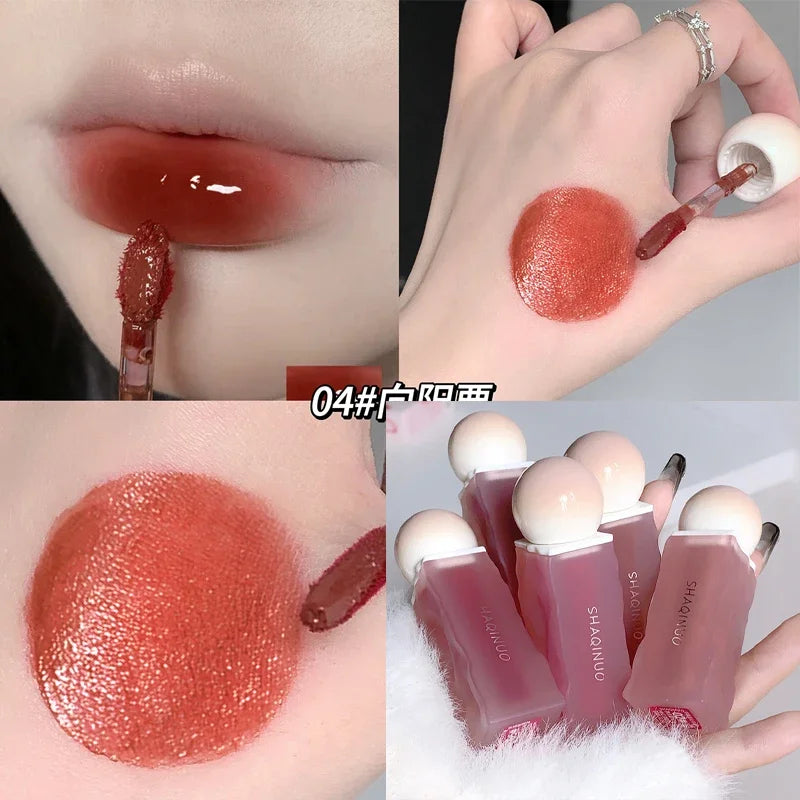 Rynx | Liquid Lipstick 6 Colors Mirror Dye Lip Gloss Moisturizing Waterproof Long-lasting Lip Color Korean Natural Makeup Cosmetics