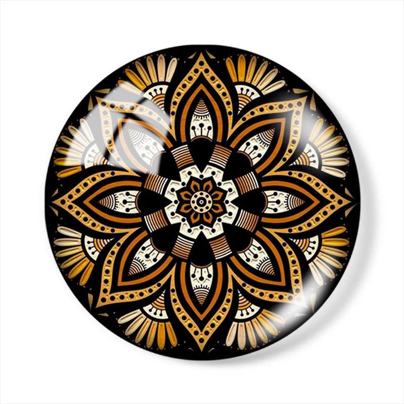 Lisslune | Luxurious Golden Glass Cabochon Set - 10 Pieces for Impressive Jewelry Creations